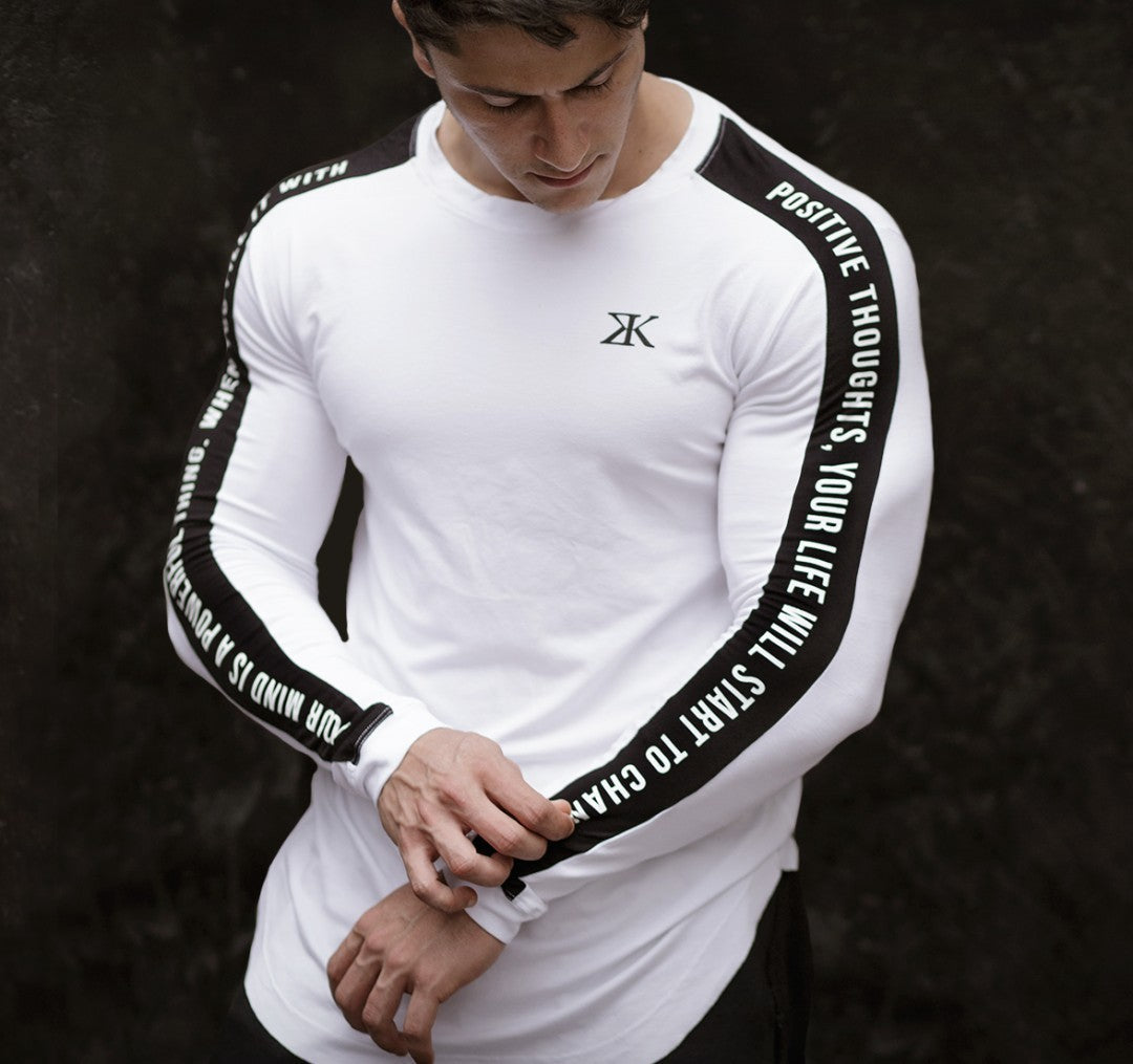 Muscle Fitness Partner Breathable Elastic   Wicking Quick-drying Tights Fitness Training Long-sleeved Bottoming Shirt